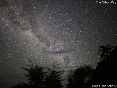 The Milky Way - Night Sky Before Total Solar Eclipse in Pulau Plun Halmahera Moluccas Indonesia on March 9 2016