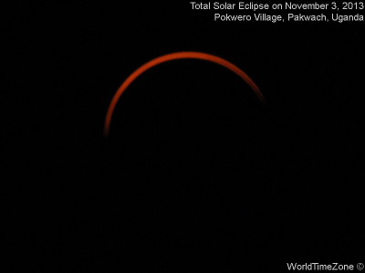 2013 Total Solar Eclipse sequence as viewed from Pokwero Village Pakwach Uganda on November 3 2013 by worldtimezone