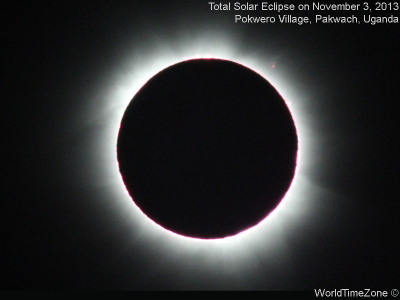 2013 Total Solar Eclipse sequence as viewed from Pokwero Village Pakwach Uganda on November 3 2013 by worldtimezone