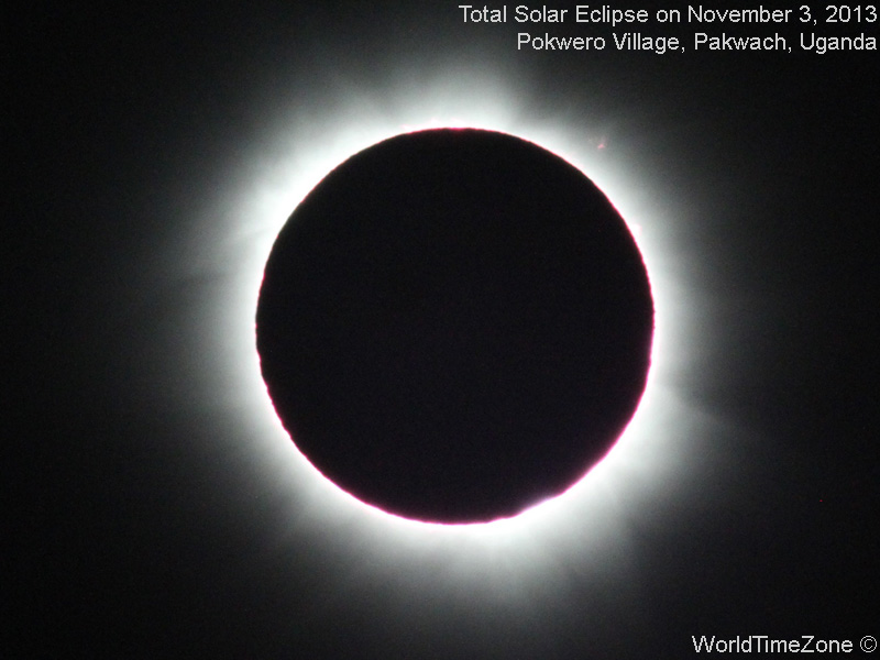 Total Solar Eclipse as viewed from Pokwero Village Pakwach Uganda on November 3 2013 by worldtimezone